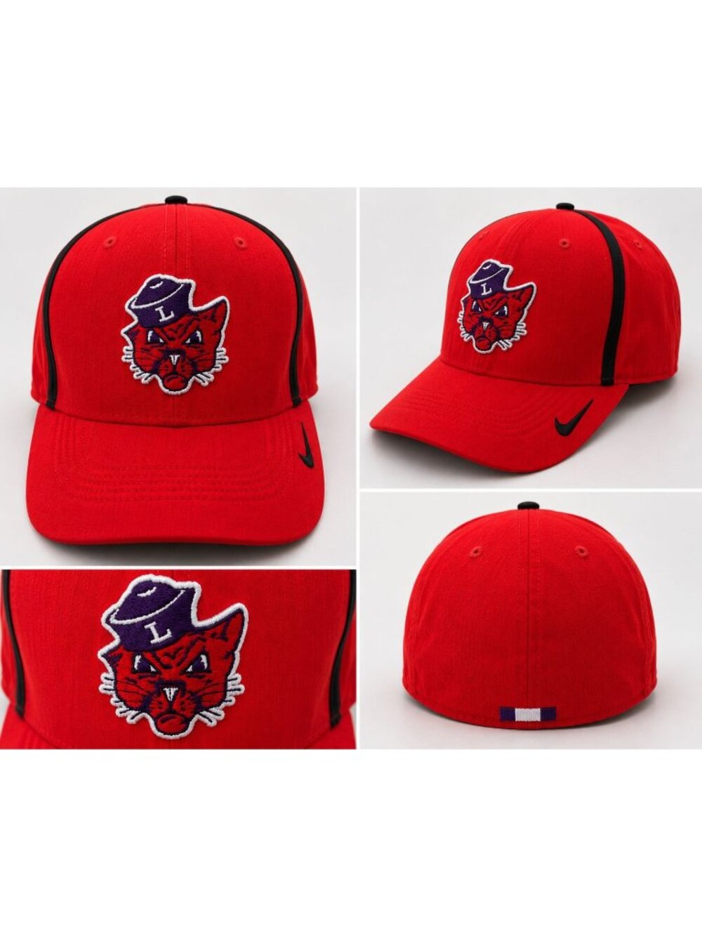 Nike Dri-FIT LSU Tigers Red Fitted Hat Cap Classic99 AeroBill NCAA One Size